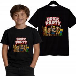StukanDesign Gyerek Póló Unisex Fekete Játék Roblox Brick Party Noob [s] 128cm