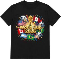 StukanDesign Gyerek Póló Fekete World Cup 2026 Vb Szurkolóknak [2XS] 104cm