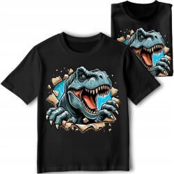 StukanDesign Gyerek Póló Fekete Dino T-rex Ajándék [L]