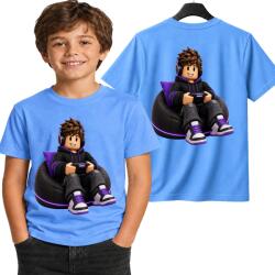 StukanDesign Gyerek Póló Unisex Kék Játék Roblox Gamer Konzol [2XS]104cm