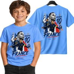 StukanDesign Gyerek Póló Unisex Kék Franciaország Kylian Mbappe [xs] 116cm