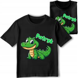 StukanDesign Gyerek Póló Fekete Állatos Krokodil Név [xs] 116cm