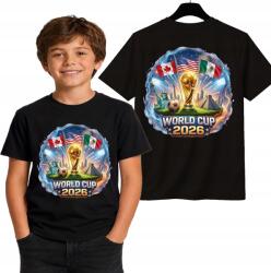 StukanDesign Gyerek Póló Unisex Fekete Világbajnokság World Cup [L] 152 cm
