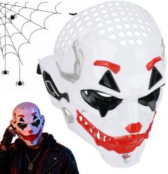  Halloween bohóc maszk légáteresztő piros-fehér-fekete a félelem otthonába (Maska klauna Lekka)