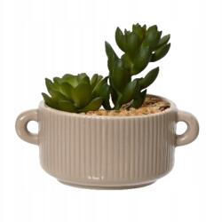 Kaemingk Kaktusz dísz kaspóban fülekkel mesterséges dekorációs növény 13x13 cm (8720725795952)