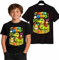 StukanDesign Gyerek Póló Unisex Fekete Dino Dinoszaurusz [s] 128cm