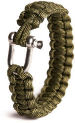 WARAGOD Bazin brățară cu cataramă metalică, verde (WAR003603)