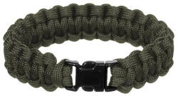 WARAGOD Corna brățară paracord cu clip din plastic, verde (WAR0073007)