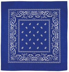 MFH bandană bumbac, albastră regal-alb, aprox. 55 x 55 cm (16403H)