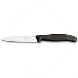 Victorinox cuțit de bucătărie universal zimțat, negru (6.7633)