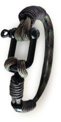 WARAGOD Faila brățară paracord cu cataramă metalică, camo green (WAR0073020)