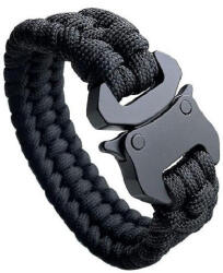 WARAGOD Brățară Paracord cu cataramă metalică Avär, neagră (WAR0073001)