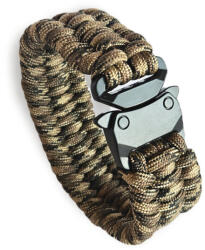 WARAGOD Brățară Paracord cu cataramă metalică Avär, camo coyote (WAR0073004)