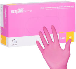 ZARYS Manusi Nitril Nepudrate EasyCare 100 Buc Marime M Roz - Everin (ECR-M)