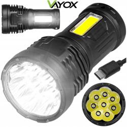 Vayox Led-es Akkumulátoros Zseblámpa Usb-c Oldalsó Fénnyel 600lm XL Vayox (VA0114)