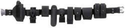 MFH Centură nylon Security, neagră, 12 piese, inserție PP (22773A)