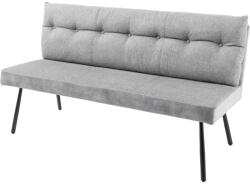 Invicta interior Banca BIG GEORGE 160 cm cu miez cu arcuri, tapitata cu tesatura plata din catifea, gri (44013)