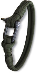 WARAGOD Faila brățară paracord cu cataramă metalică, verde (WAR0073017)