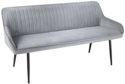 Invicta interior Banca TURIN 160 cm catifea gri argintiu (43692)