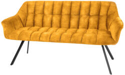 Invicta interior Banca PAPILLON 165 cm din catifea galben mustar (44527)