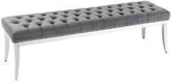 Invicta interior Banca CASTLE DELUXE 165 cm, catifea gri, in stil baroc (43212)