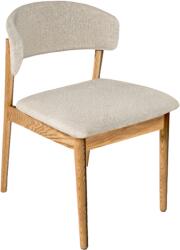 Invicta Set doua scaune VALHALLA WOOD cu sezut tapitat, spatar curbat, tesatura texturata, lemn de stejar crem, natural (48920)