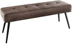 Invicta interior Banca BOUTIQUE 100 cm, aspect capitonat cu nasturi, din microfibra maro, cu picioare din metal negru (44243)