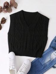 Shein Fekete Kötött Felső Wln S06__XXL