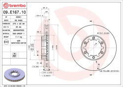  BREMBO féktárcsa 09. E167.10 - startauto
