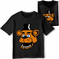StukanDesign Gyerek Póló Fekete Fnaf Five Nights At Freddy's Pixel [2XS] 104cm
