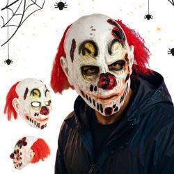  Piros természetes latex bohóc maszk halloweenre és ijesztgetésre (Maska klauna)