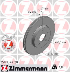  ZIMMERMANN féktárcsa 250.1344. 20