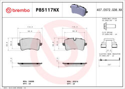  BREMBO fékbetétkészlet, tárcsafék P85117NX