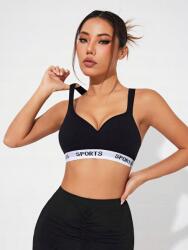 Shein Fekete Sportmelltartó 0SM S06__M