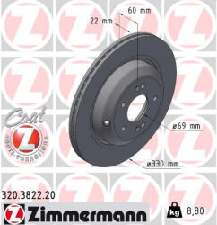  ZIMMERMANN féktárcsa 320.3822. 20