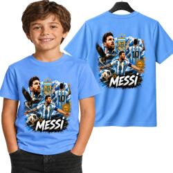 StukanDesign Gyerek Póló Unisex Kék Argentína Lionel Messi [M] 140cm