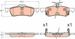  TRW fékbetétkészlet, tárcsafék GDB3588