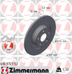 ZIMMERMANN féktárcsa 610.3727. 52