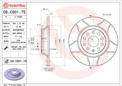  BREMBO féktárcsa 08. C501.75 - startauto