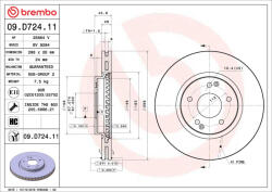  BREMBO féktárcsa 09. D724.11