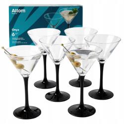 Altom Design Martini pohár szett Altom Design Onyx fekete láb 260 ml 6 db (0103006380)