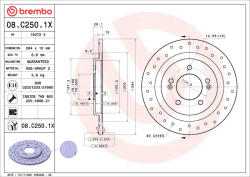  BREMBO féktárcsa 08. C250.1X - startauto
