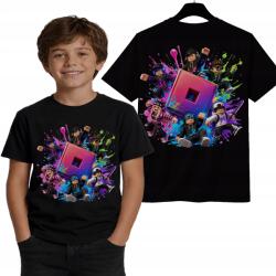 StukanDesign Gyerek Póló Unisex Fekete Játék Roblox Logo Játékosoknak [xs] 116cm