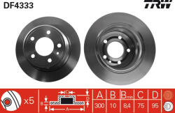  TRW féktárcsa DF4333 - startauto