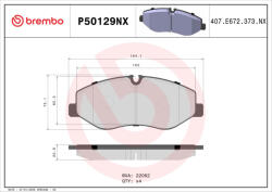  BREMBO fékbetétkészlet, tárcsafék P50129NX