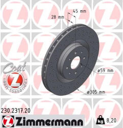  ZIMMERMANN féktárcsa 230.2317. 20