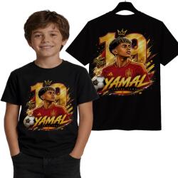 StukanDesign Gyerek Póló Unisex Fekete Spanyolország Lamine Yamal Mundial [M] 140cm