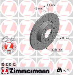  ZIMMERMANN féktárcsa 110.2213. 52