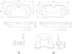  BREMBO fékbetétkészlet, tárcsafék P06113NX