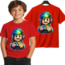 StukanDesign Gyerek Póló Unisex Piros Roblox Gamer Játékos [xs] 116cm